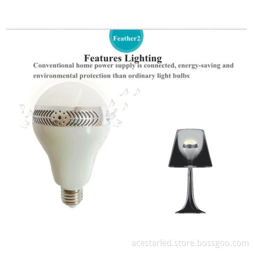 Bluetooth Speaker with Built-in Bulb Light
